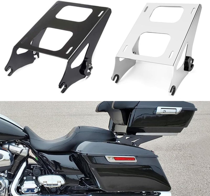 SWESGI SWESG Detachable Two-Up Tour Trunk Rack Mounting Luggage Rack Fit for Harley Davidson Touring, Tour Trunk Rack Compatible for Street Glide Road Glide Road King Electra Glide 2014-2024 (Black-2) - Image 4